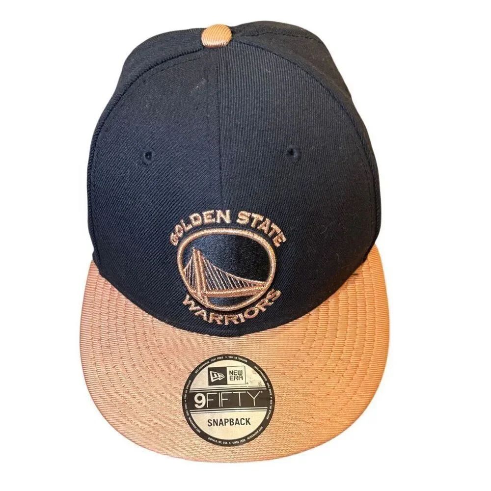 Golden State Warriors New Era 9FIFTY Snapback Hat Black & Gold NBA